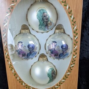 New in box Christmas by Krebs ornaments angels Mary & baby Jesus